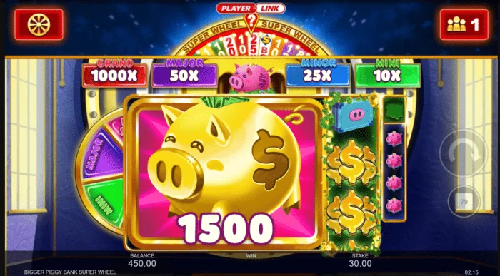 Bigger Piggy Bank Super Wheel დიდი მოგება