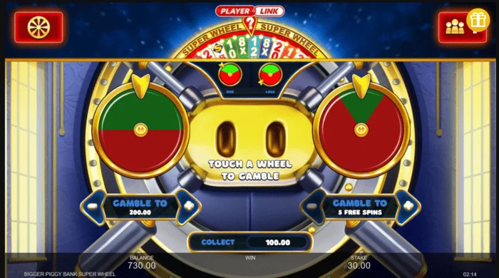 Bigger Piggy Bank Super Wheel მინი თამაში